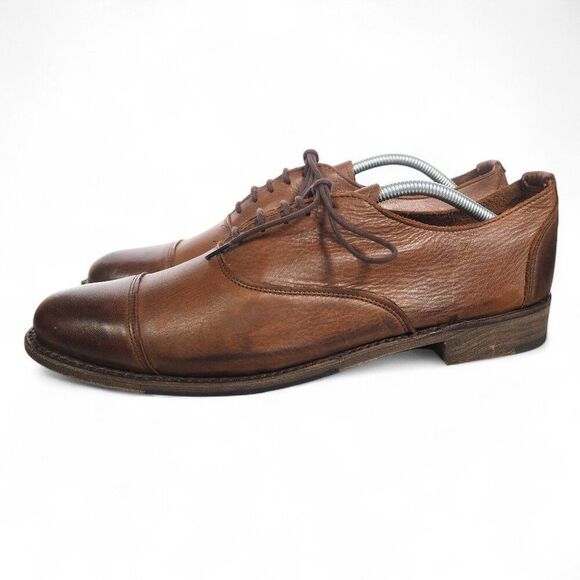 Walk-Over Vintage Collection Cap Toe Leather Oxfords Brown T10137 Men's 11M - Picture 2 of 12